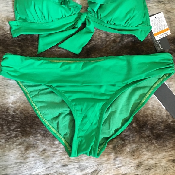 Kenneth Cole Bikini Set, Green, Size Small, NWT - Picture 3 of 6